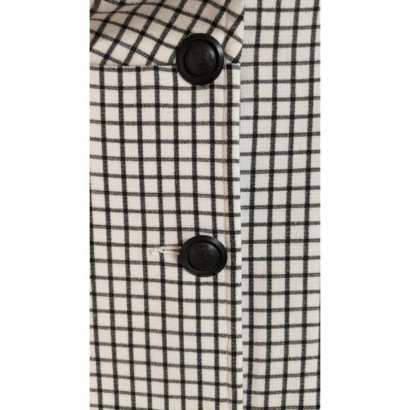 Women's CABI # 3173 Windowpane Plaid Black & White Jacket XS - Picture 6 of 13